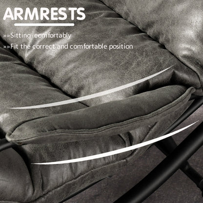 Fauteuil d'appoint de salon OVIOS Fauteuil inclinable à bascule avec pouf