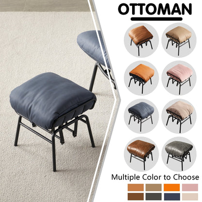 Fauteuil d'appoint de salon OVIOS Fauteuil inclinable à bascule avec pouf