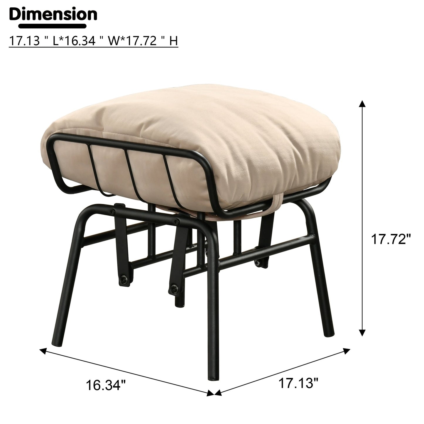Fauteuil d'appoint de salon OVIOS Fauteuil inclinable à bascule avec pouf