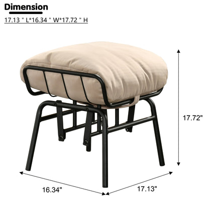 Fauteuil d'appoint de salon OVIOS Fauteuil inclinable à bascule avec pouf