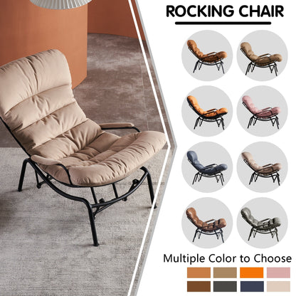 Fauteuil d'appoint de salon OVIOS Fauteuil inclinable à bascule avec pouf