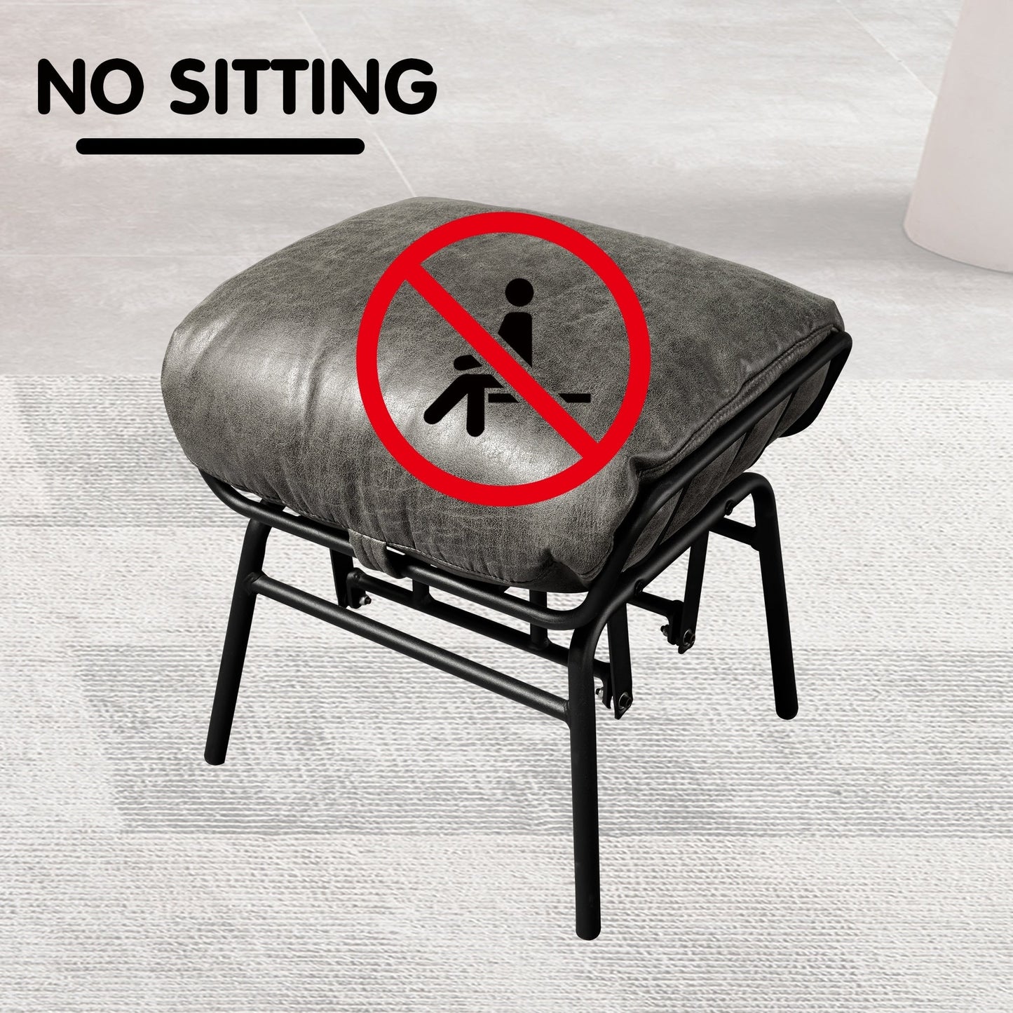 Fauteuil d'appoint de salon OVIOS Fauteuil inclinable à bascule avec pouf