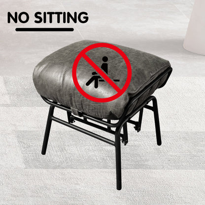 Fauteuil d'appoint de salon OVIOS Fauteuil inclinable à bascule avec pouf