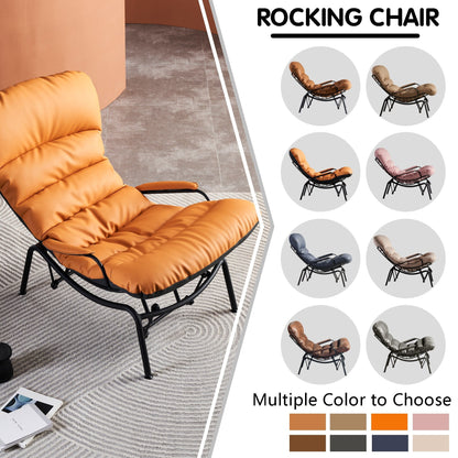 Fauteuil d'appoint de salon OVIOS Fauteuil inclinable à bascule avec pouf