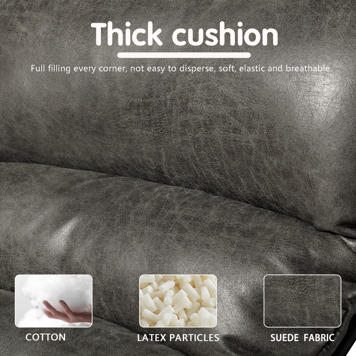 Fauteuil d'appoint de salon OVIOS Fauteuil inclinable à bascule avec pouf