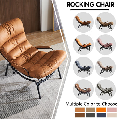 Fauteuil d'appoint de salon OVIOS Fauteuil inclinable à bascule avec pouf