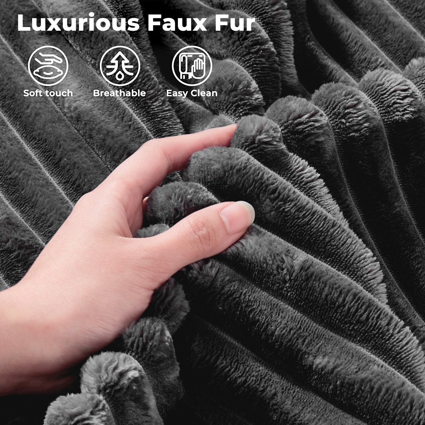 Canapé méridienne double OVIOS Long Plush sans assemblage requis