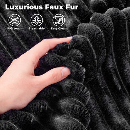 Canapé méridienne double OVIOS Long Plush sans assemblage requis