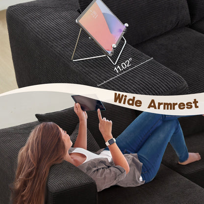 Canapé méridienne OVIOS Pit Stripes sans assemblage requis