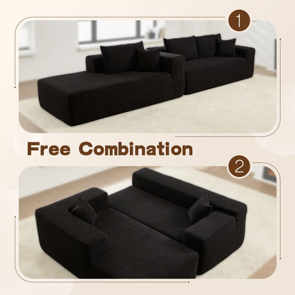 Canapé méridienne OVIOS Pit Stripes sans assemblage requis