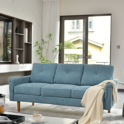 Canapé d'intérieur OVIOS Rive Design avec coussin et pieds en bois