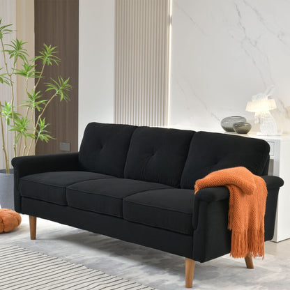 Canapé d'intérieur OVIOS Rive Design avec coussin et pieds en bois