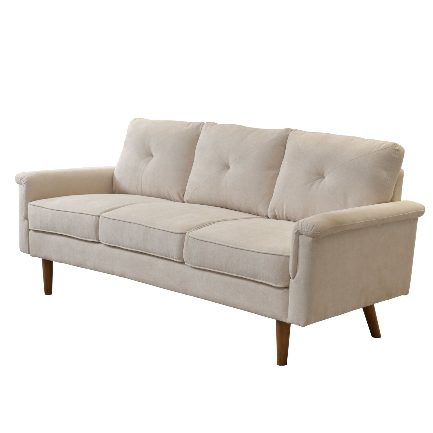 Canapé d'intérieur OVIOS Rive Design avec coussin et pieds en bois