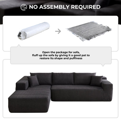 Canapé méridienne OVIOS résistant aux rayures, aucun assemblage requis