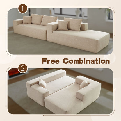 Canapé méridienne OVIOS résistant aux rayures, aucun assemblage requis