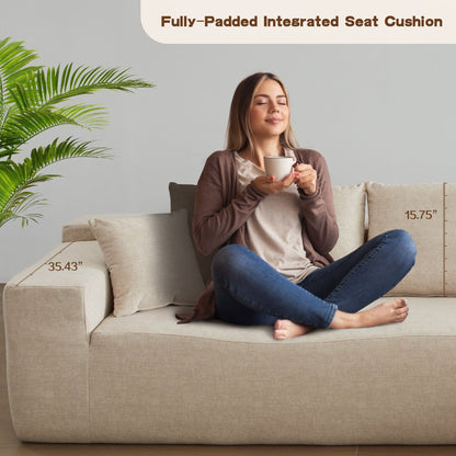 Canapé méridienne OVIOS résistant aux rayures, aucun assemblage requis