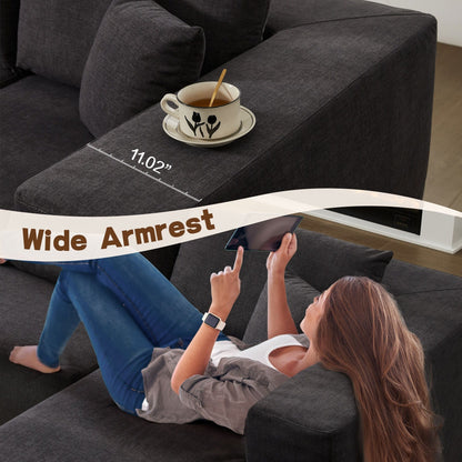 Canapé méridienne OVIOS résistant aux rayures, aucun assemblage requis