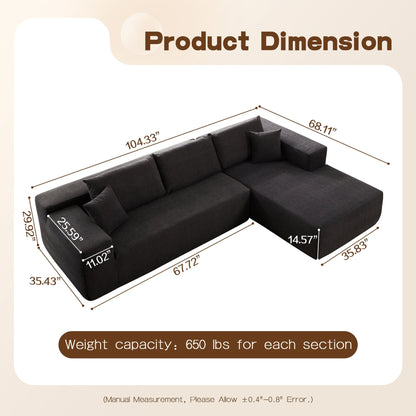Canapé méridienne OVIOS résistant aux rayures, aucun assemblage requis