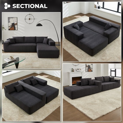 Canapé méridienne OVIOS résistant aux rayures, aucun assemblage requis