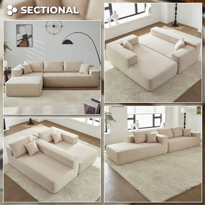 Canapé méridienne OVIOS résistant aux rayures, aucun assemblage requis