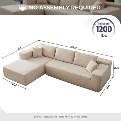 Canapé méridienne OVIOS résistant aux rayures, aucun assemblage requis