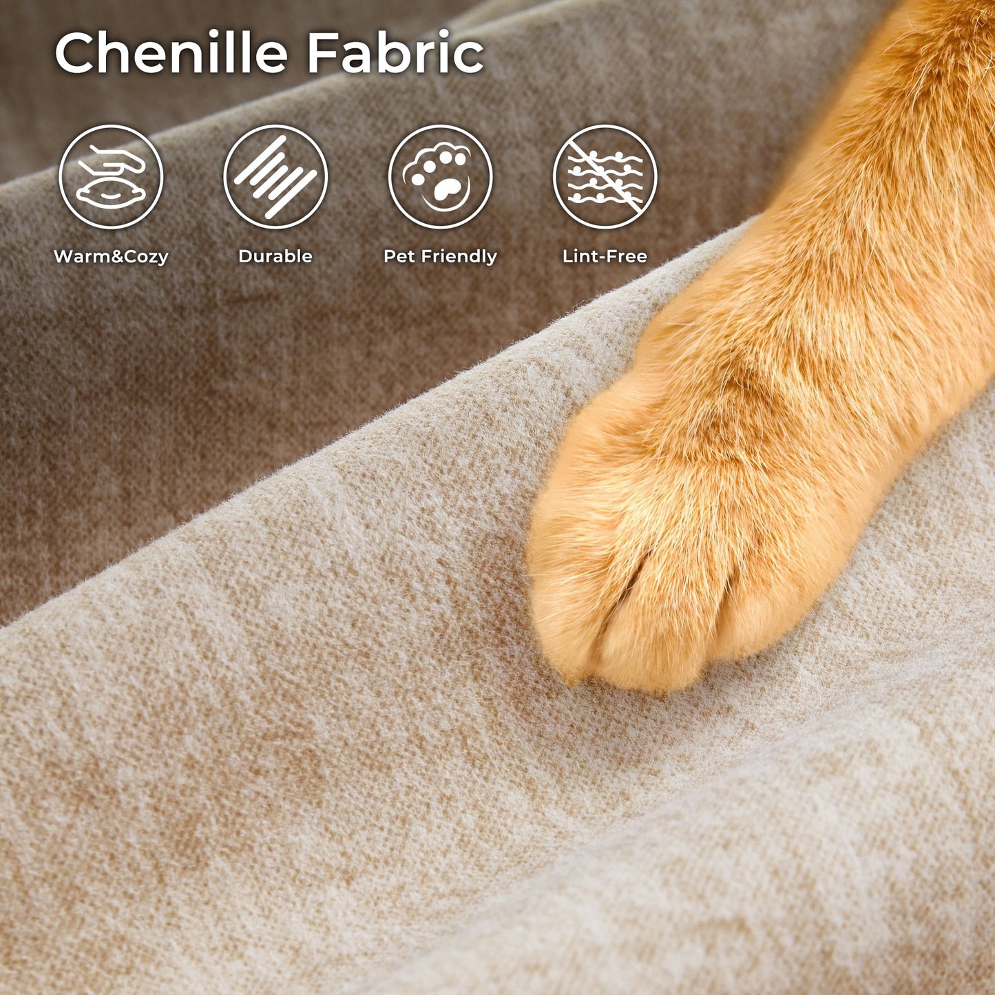 Canapé méridienne OVIOS résistant aux rayures, aucun assemblage requis