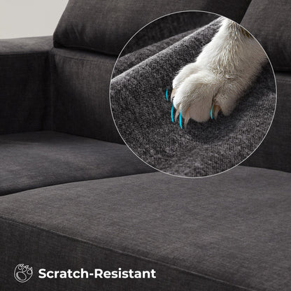 Canapé méridienne OVIOS résistant aux rayures, aucun assemblage requis