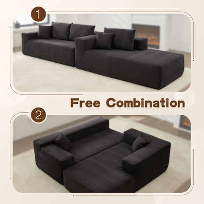 Canapé méridienne OVIOS résistant aux rayures, aucun assemblage requis