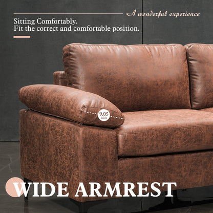 Canapé méridienne réversible en daim du milieu du siècle OVIOS avec pieds en métal