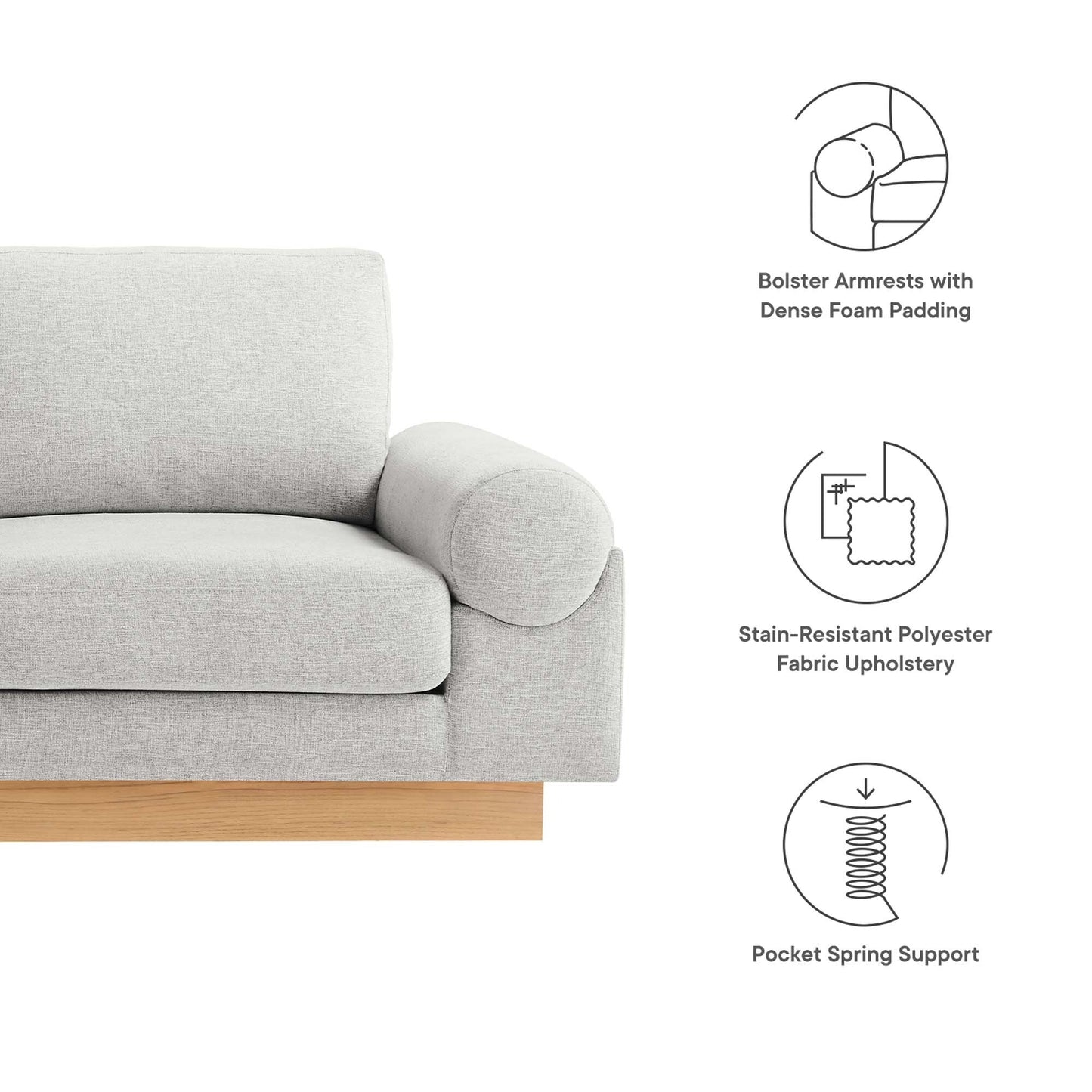 Canapé en tissu rembourré Oasis