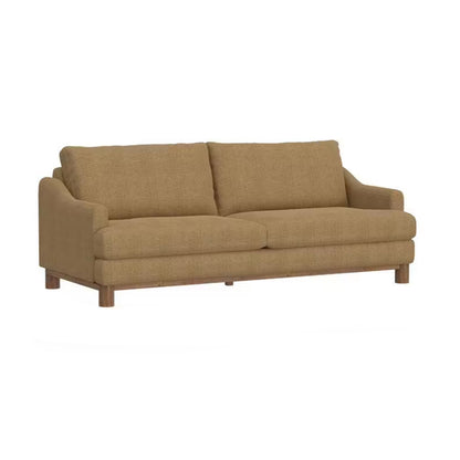 Canapé Olum, 2 coussins décoratifs, 85 pouces, moderne, polyester marron cappuccino