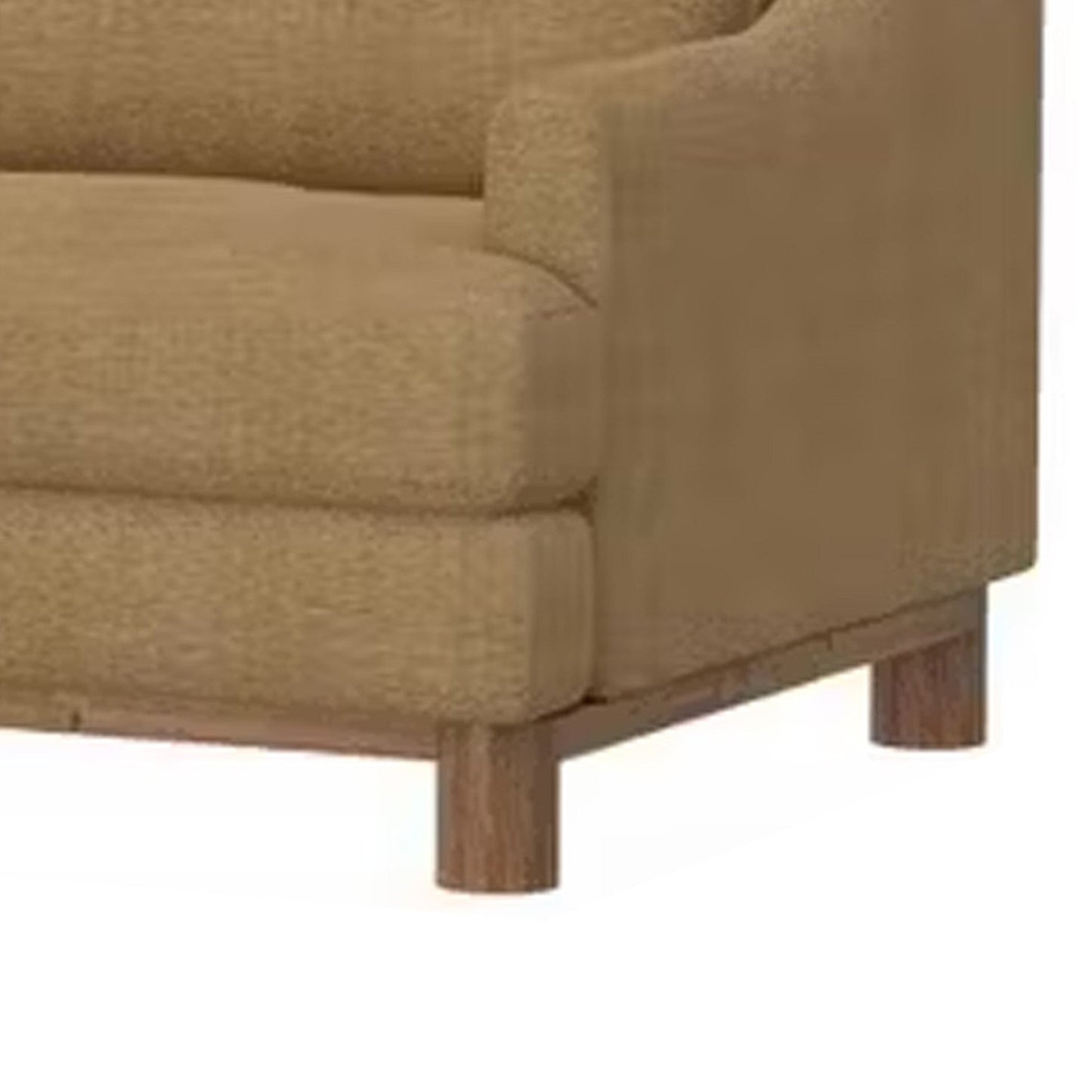 Canapé Olum, 2 coussins décoratifs, 85 pouces, moderne, polyester marron cappuccino