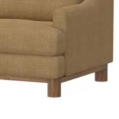 Canapé Olum, 2 coussins décoratifs, 85 pouces, moderne, polyester marron cappuccino