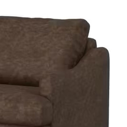 Canapé Olum, 2 coussins décoratifs, moderne, 85 pouces, similicuir marron foncé