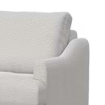 Canapé Olum, 2 coussins décoratifs, moderne, 215 cm, polyester blanc vison