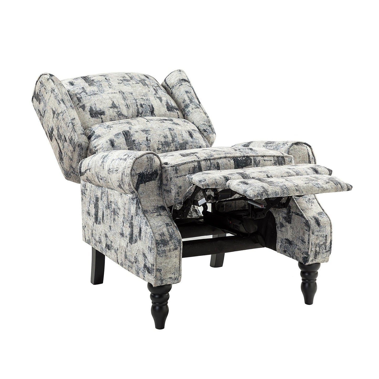 Fauteuil inclinable manuel classique rembourré Olympus avec pieds en bois massif, lot de 2 par HULALA HOME
