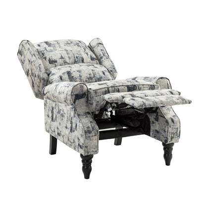 Fauteuil inclinable manuel classique rembourré Olympus avec pieds en bois massif, lot de 2 par HULALA HOME