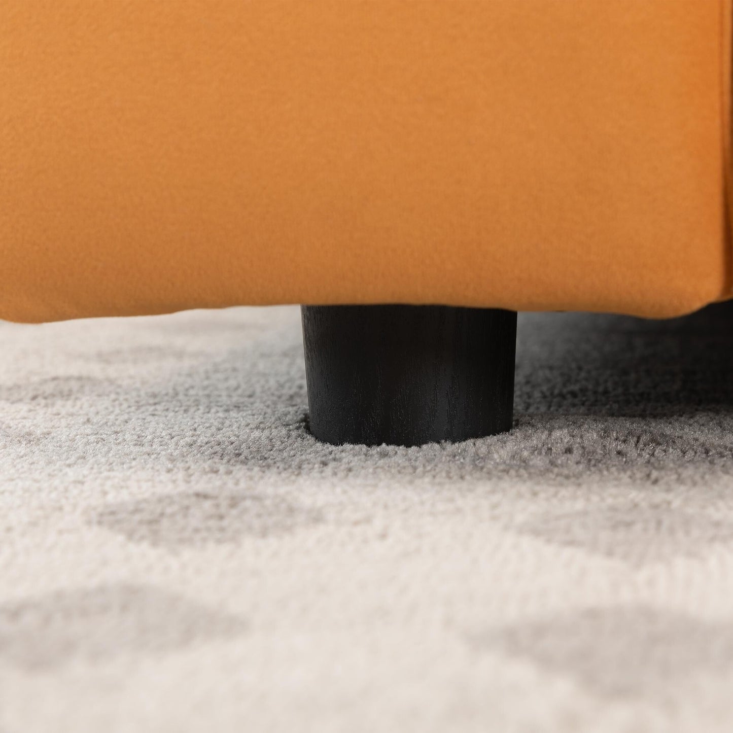 Canapé 3 places orange 102.34 avec taie d'oreiller et dossier amovibles pour le salon