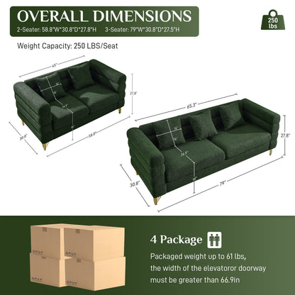 Canapé Ouyessir Mid-Century pour chambre, salon, bureau, appartement