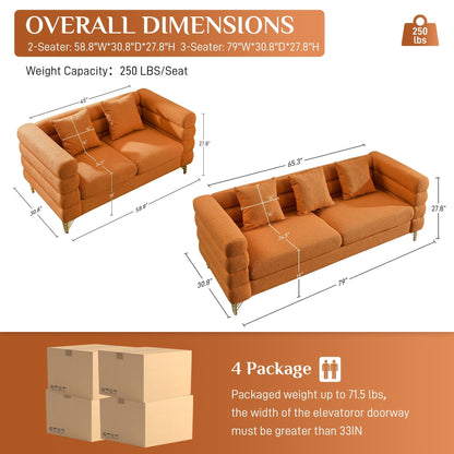 Canapé Ouyessir Mid-Century pour chambre, salon, bureau, appartement