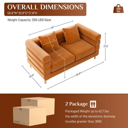 Canapé Ouyessir Mid-Century pour chambre, salon, bureau, appartement