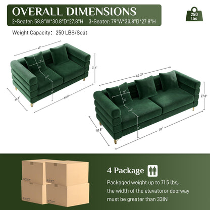 Canapé Ouyessir Mid-Century pour chambre, salon, bureau, appartement