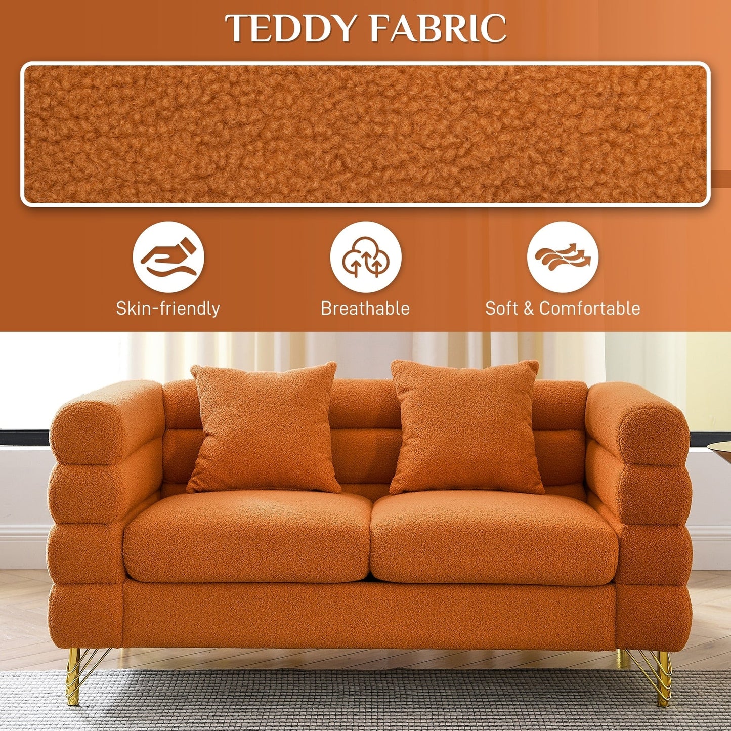 Canapé Ouyessir Mid-Century pour chambre, salon, bureau, appartement