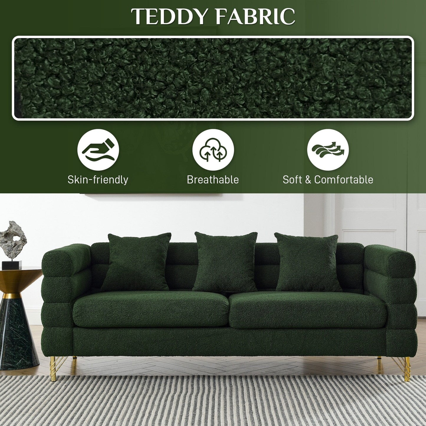 Canapé Ouyessir Mid-Century pour chambre, salon, bureau, appartement