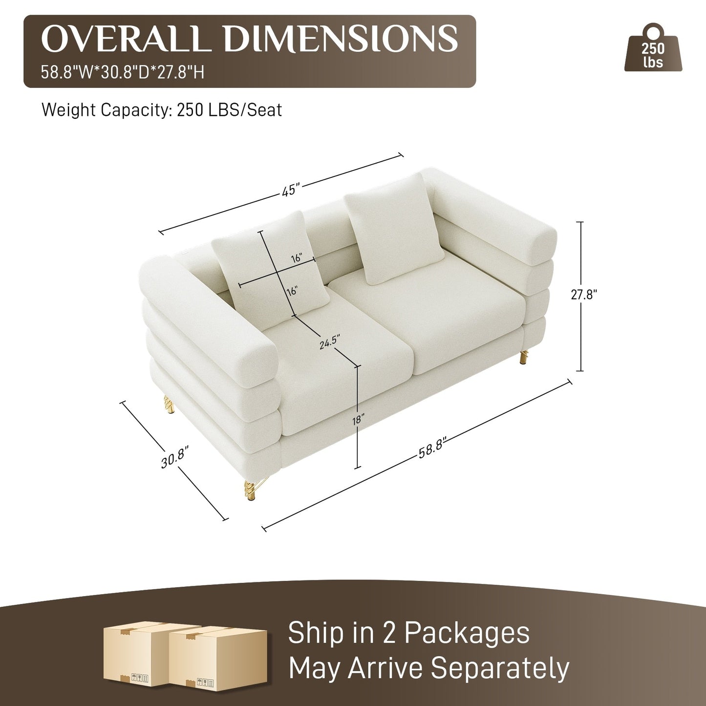 Canapé Ouyessir Mid-Century pour chambre, salon, bureau, appartement