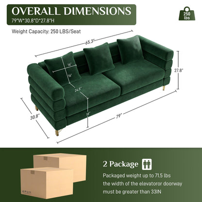 Canapé Ouyessir Mid-Century pour chambre, salon, bureau, appartement