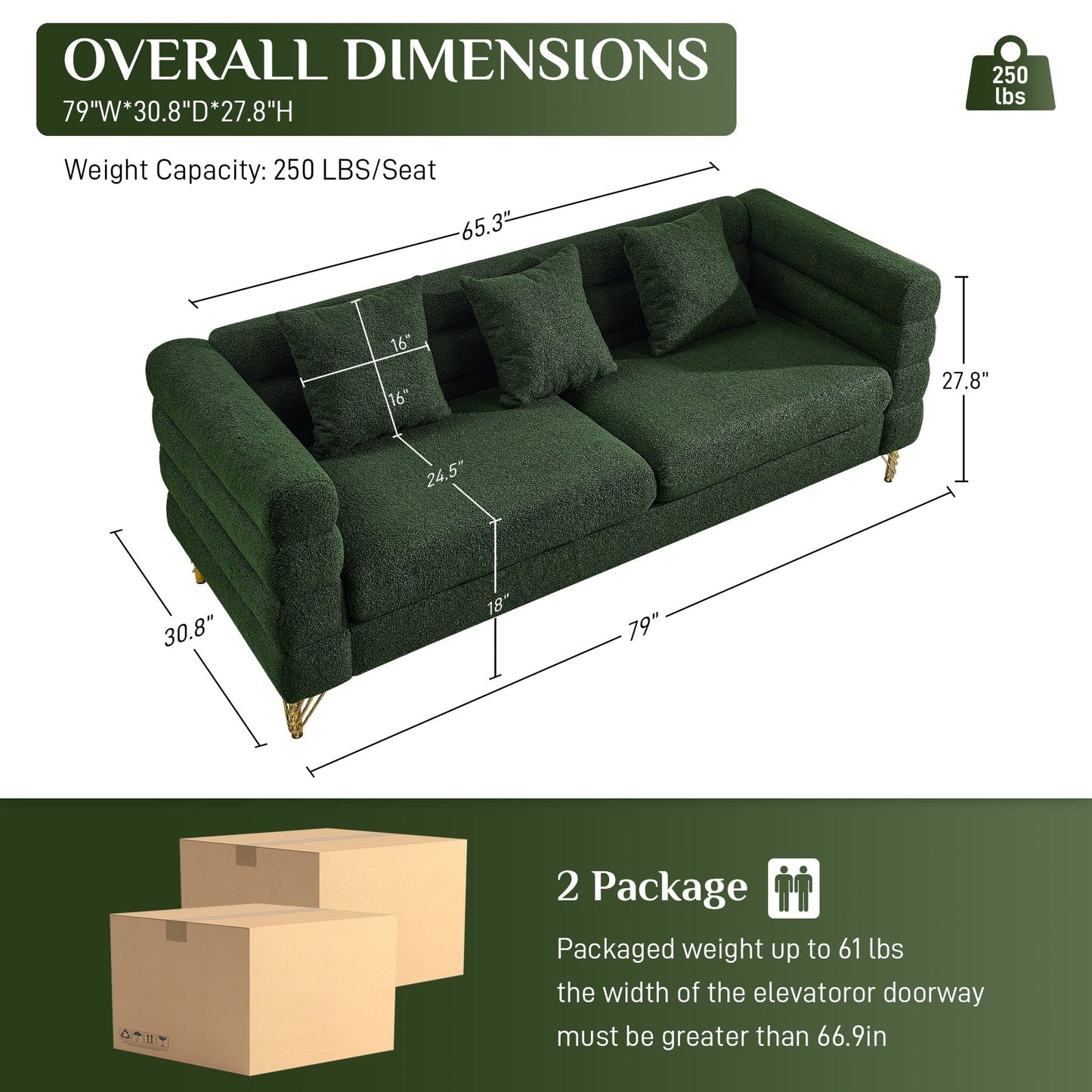 Canapé Ouyessir Mid-Century pour chambre, salon, bureau, appartement