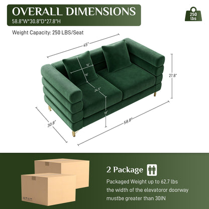 Canapé Ouyessir Mid-Century pour chambre, salon, bureau, appartement