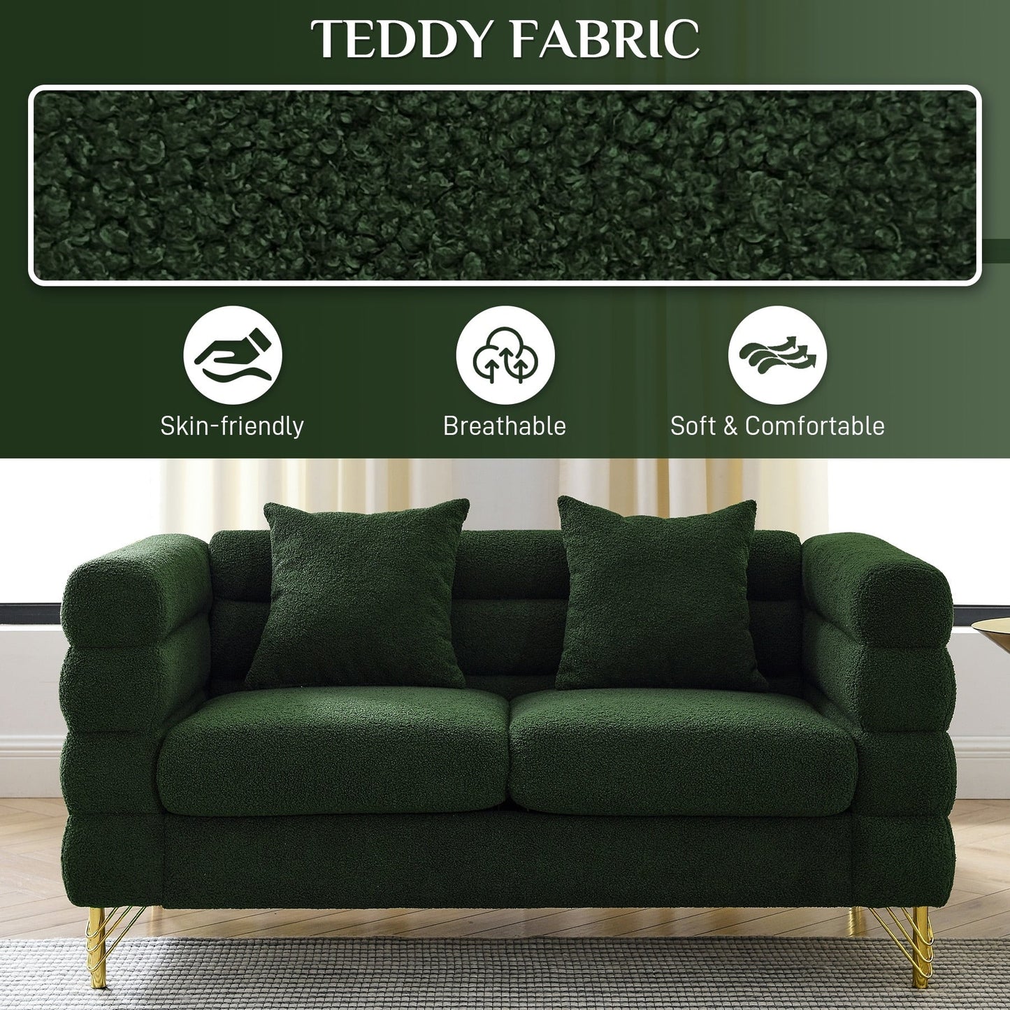 Canapé Ouyessir Mid-Century pour chambre, salon, bureau, appartement