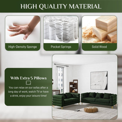 Canapé Ouyessir Mid-Century pour chambre, salon, bureau, appartement